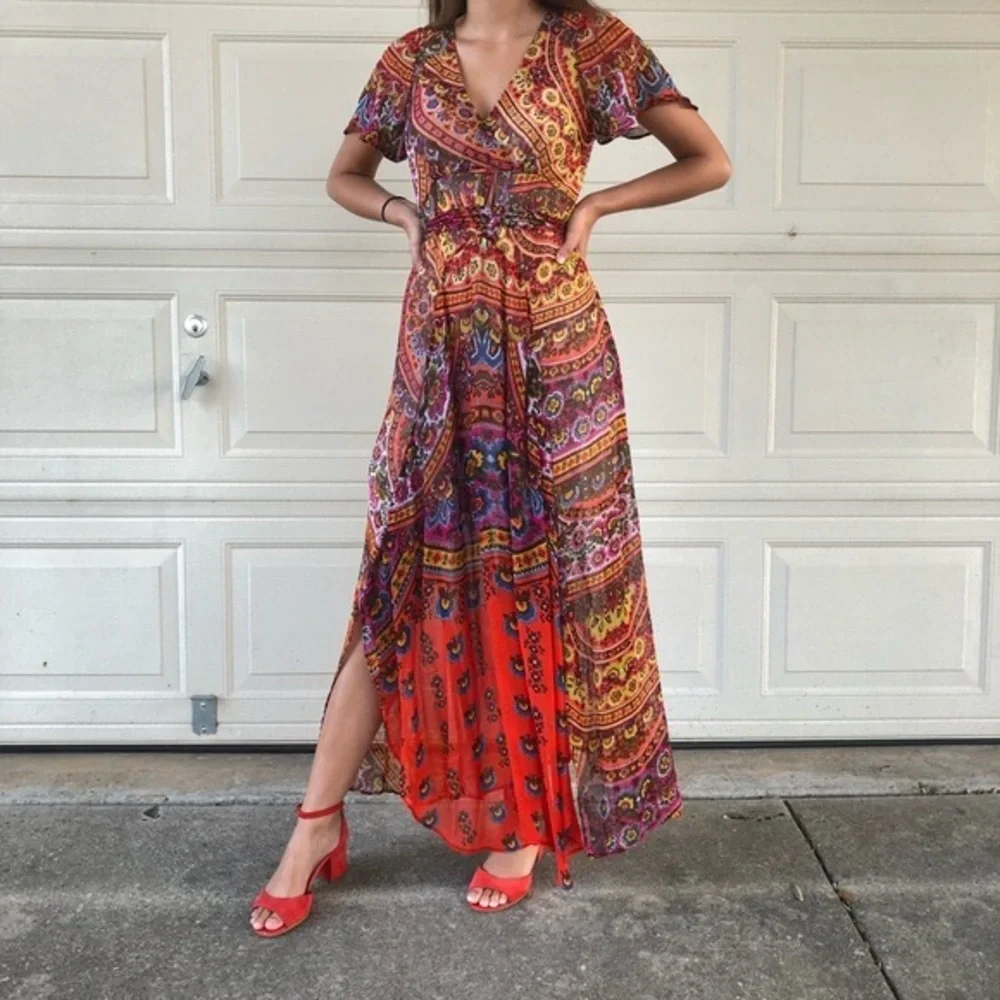 Anthropologie Murol Wrapped Maxi Dress - Picture 3 of 9